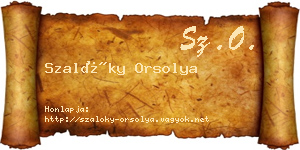 Szalóky Orsolya névjegykártya