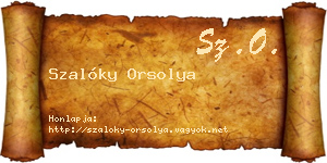 Szalóky Orsolya névjegykártya