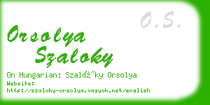 orsolya szaloky business card